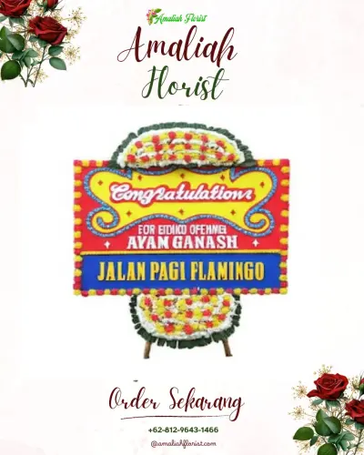 Bunga Papan Congratulation di Tembok Kidul